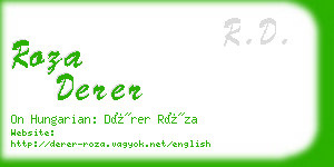 roza derer business card